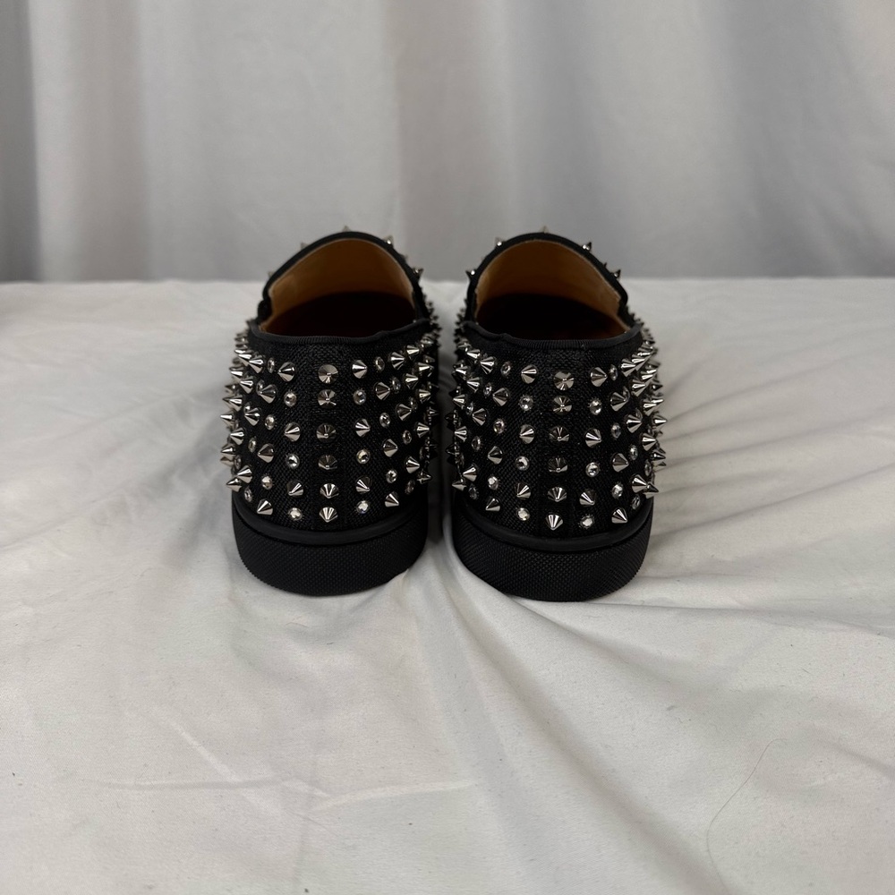 Christian Louboutin Black/Crystal Sv Version Roller 1c1s Flat Shoes - Picture 6 of 11